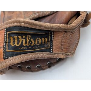 Wilson Baseball Glove Mens Brown Vintage Made in USA Leather Antique Sports